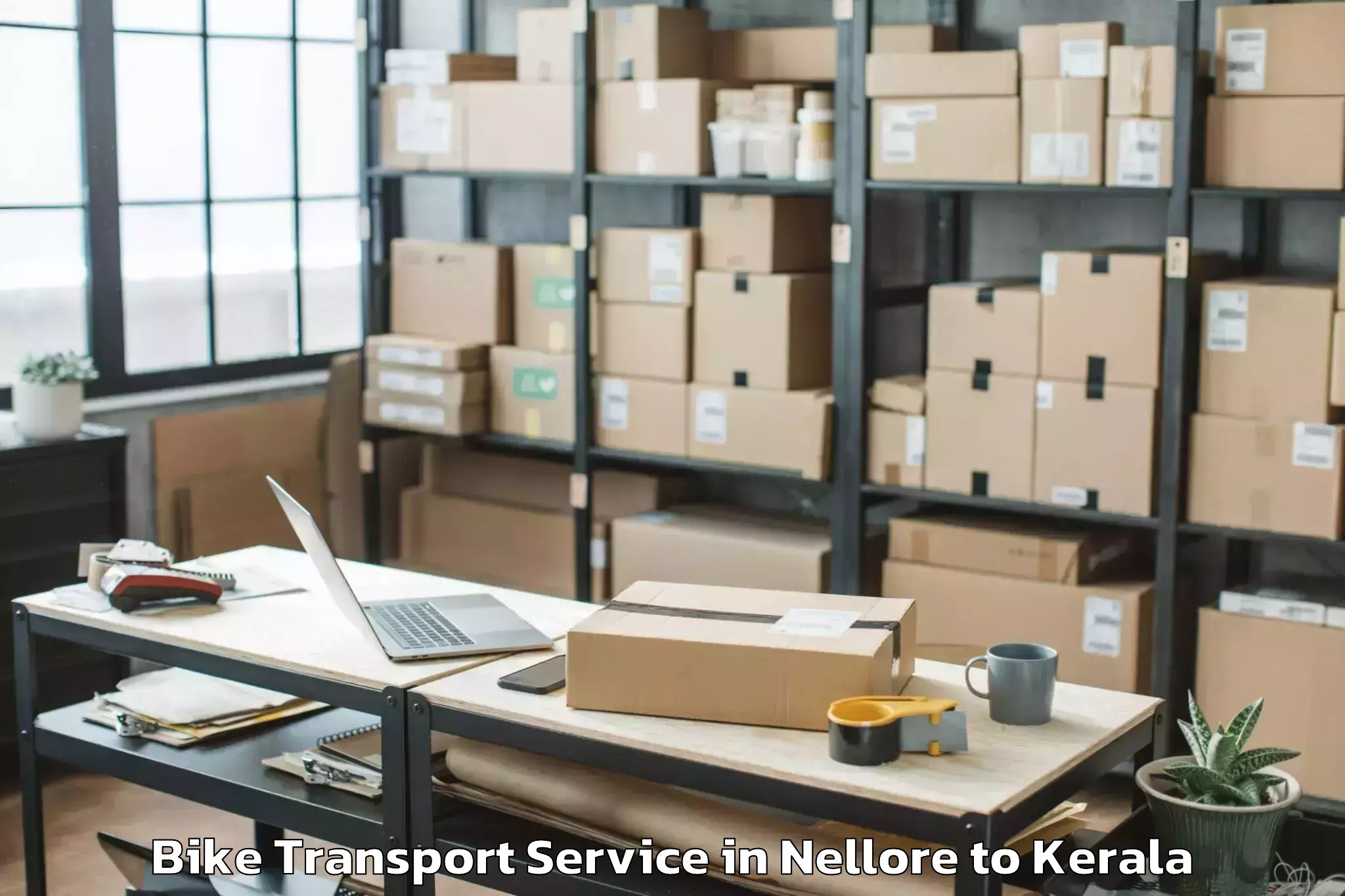 Book Nellore to Pandalam Bike Transport Online